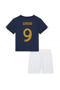 Fotbalové Dres Francie Olivier Giroud #9 Dětské Domácí Oblečení MS 2022 Krátký Rukáv (+ trenýrky)
